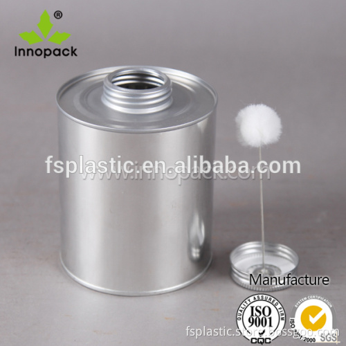 Chemial Glue metal Tins with screw top and brush chemical oil can
